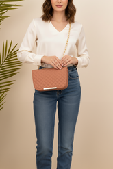 Fineur - Shoulder Bag  Quilted Charm - Bronze